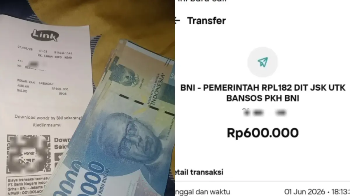 Bukti pencairan bansos tahap 2. (Foto: YouTube Arfan Saputra Channel)