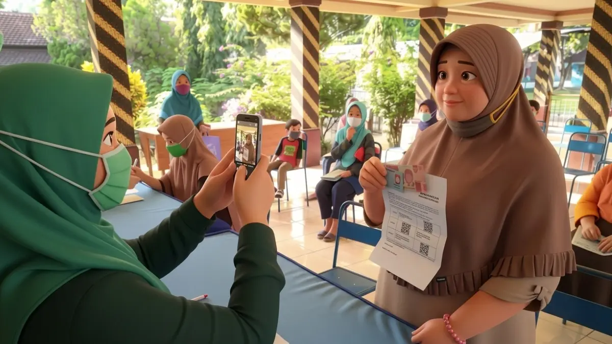 Ilustrasi Penyaluran Bansos PKH dan BPNT (Foto: Instagram @kecamatan_pogalan diperbarui oleh AI)