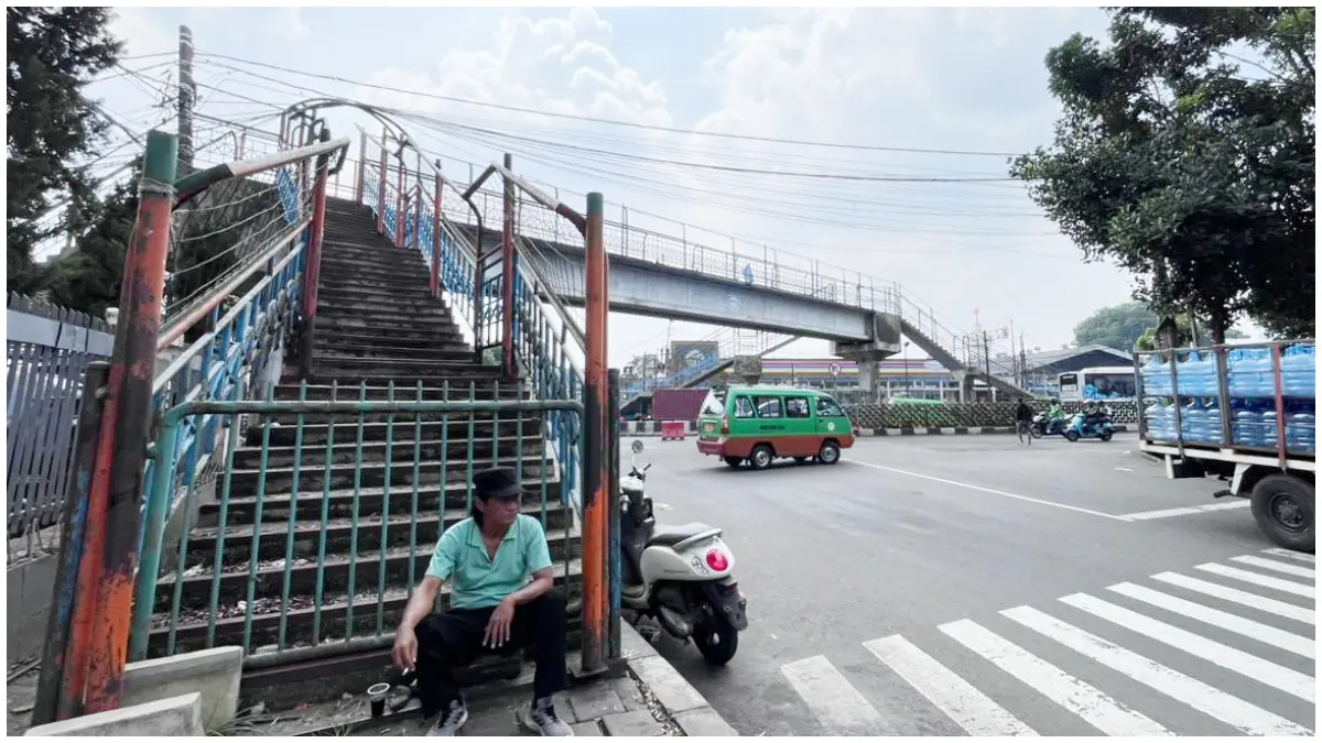 Kondisi terkini JPO Peledang Kota Bogor. (Foto : Dzikry/Radar Bogor)