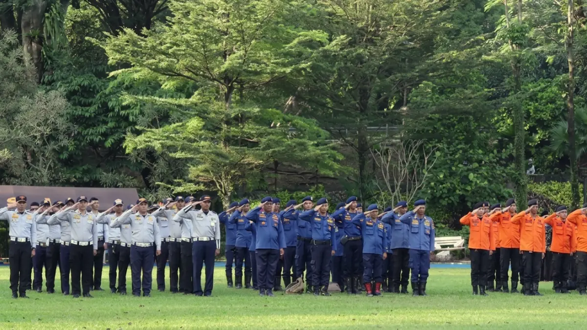 Para PNS di Kota Bogor saat mengikuti upacara.  (Pemkot Bogor)