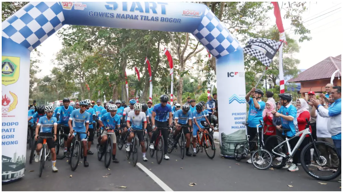 Pelepasan peserta Gowes Napak Tilas Bogor dalam rangka menyambut HJB Bogor ke-544. (Foto : Diskominfo)