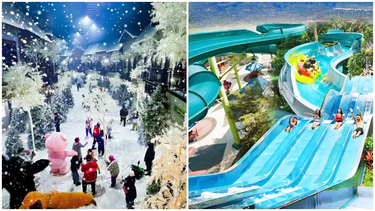 Snowville Sentul dan The Jungle, tempat wisata di Bogor yang mehadirkan promo dalam rangka HJB ke 544. (Foto: Instagram @thejunglebogor, @snowvillesentul)