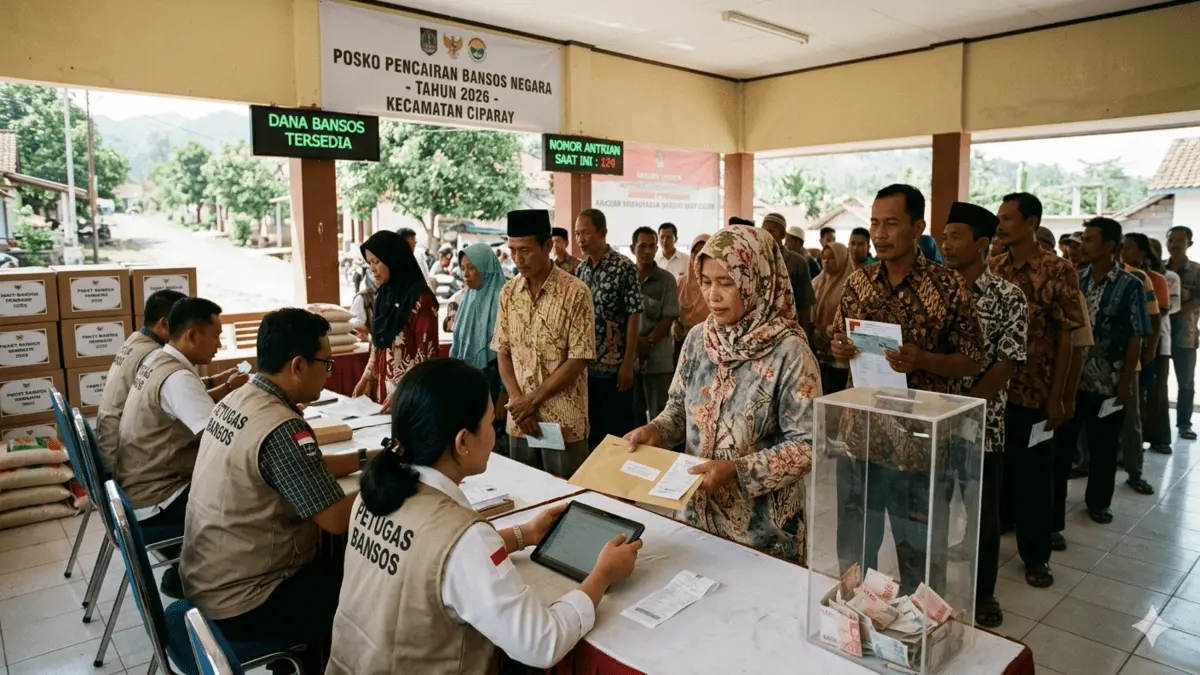 Ilustrasi penerima bansos tahun 2026. (Foto Gemini AI)