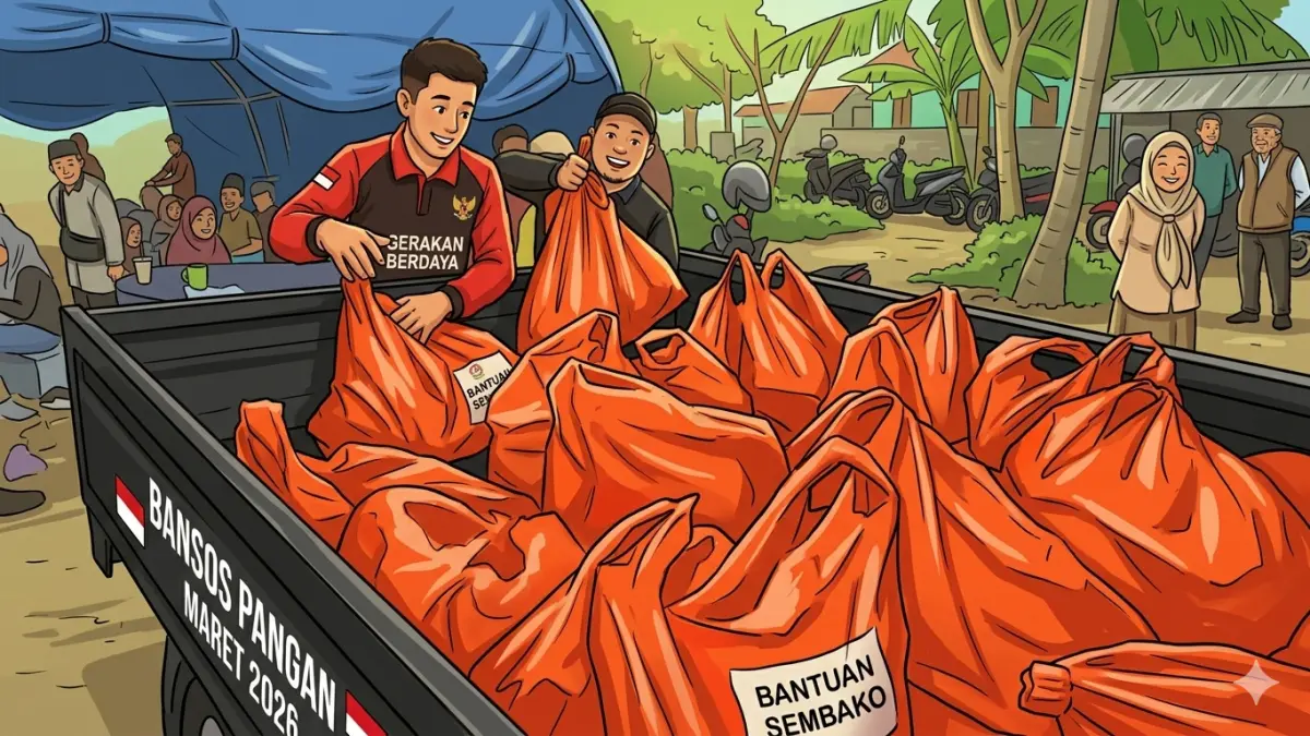 Ilustrasi penyaluran bansos Juni 2026. (Foto: Instagram @kemensosri diolah oleh Gemini AI)