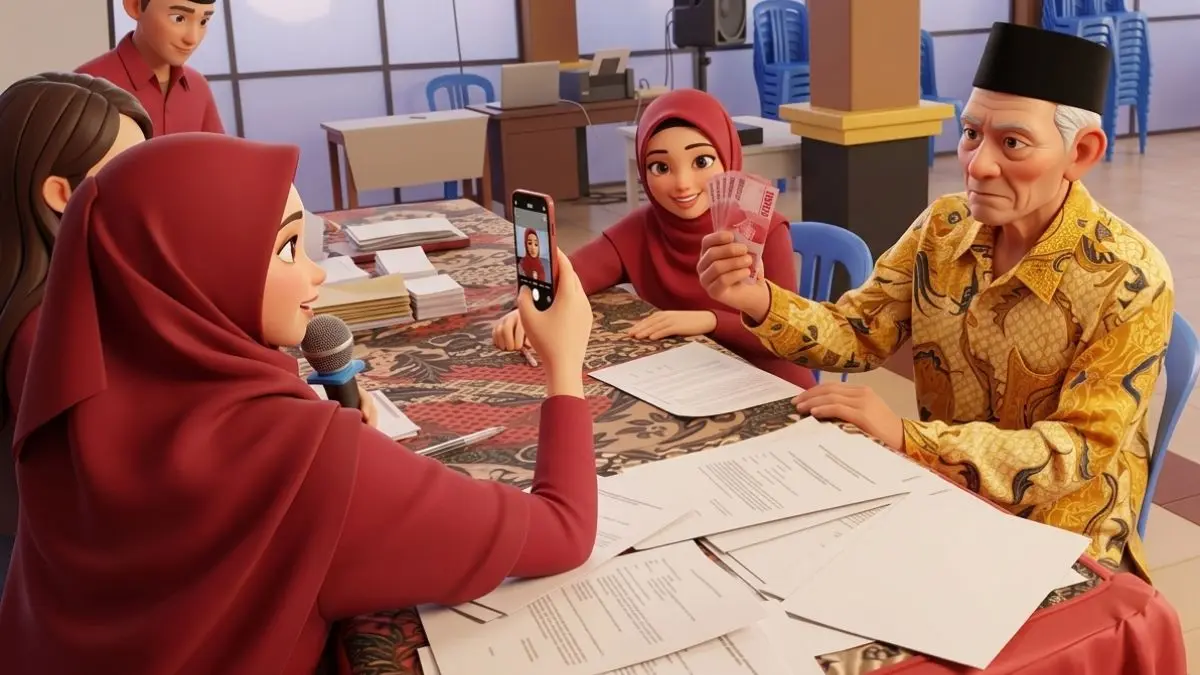 Ilustrasi Penyaluran Bansos PKH dan BPNT. Foto: Instagram @kecamatan_pakisaji diperbarui oleh AI