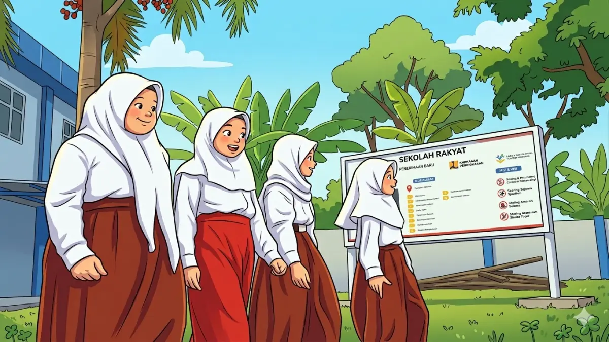 Ilustrasi siswa penerima PIP. Foto: Instagram @kemensosri/Diolah oleh Gemini AI