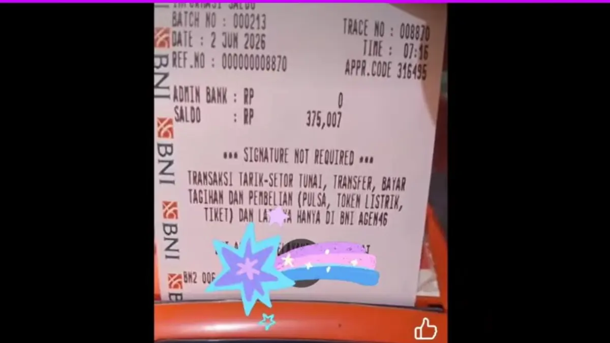 KPM pemilik KKS BNI beramai-ramai melaporkan saldo bansos susulah telah cair (Youtube Arfan Saputra Channel)