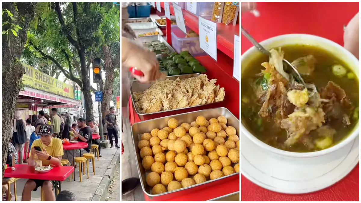 Aneka kuliner khas Minang di Tigo Tungku Uni Sherly Bogor. (Foto: Instagram @bogorkeun)