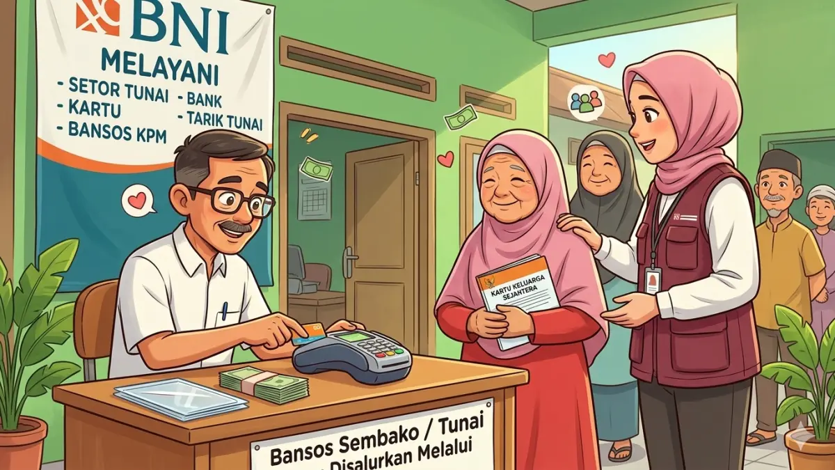Ilustrasi penyaluran bansos tiap wilayah. (Foto: Instagram @kemensosri/Diolah oleh Gemini AI)