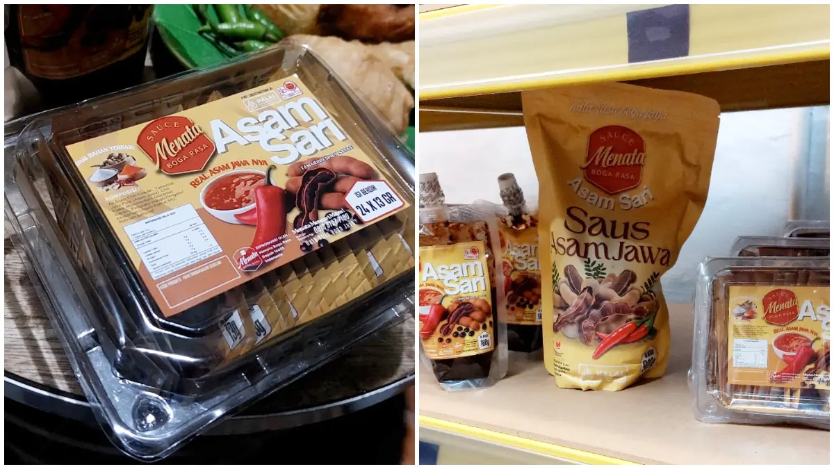 Produk Menata Asam Sari yang menawarkan perpaduan rasa asam, manis, dan gurih yang khas.