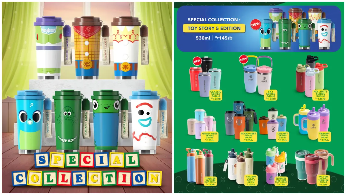Tumbler Point Coffee Special Collection hasil kolaborasi dengan Toy Story 5. (Foto: Instagram resmi @indomaret)