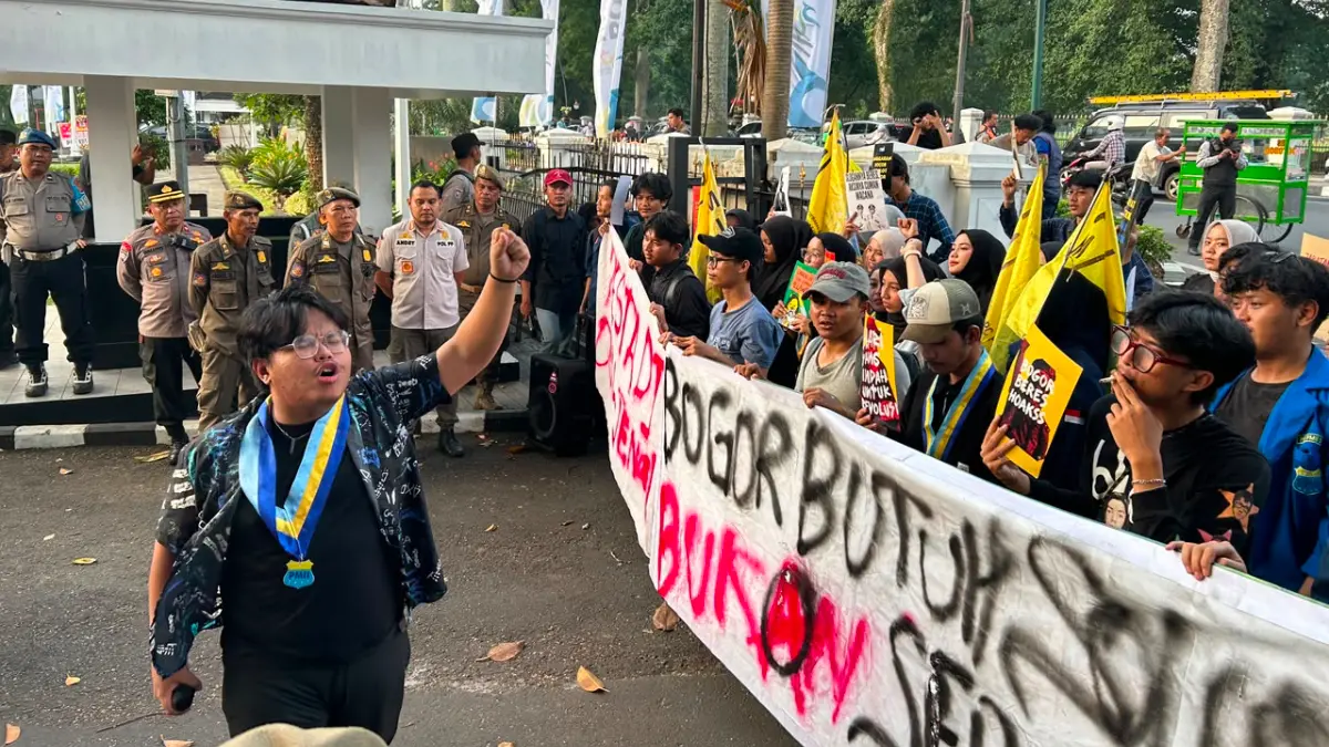 Demo PMII di Balai Kota Bogor. Foto: Fauzan/Radar Bogor