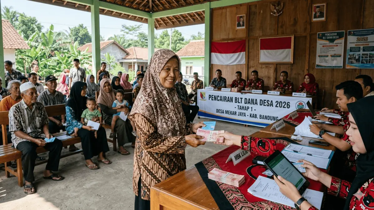 Ilustrasi penyaluran BLT Dana Desa Juni 2026. (Foto: Gemini AI)