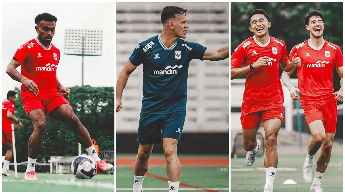 Suasana latihan Timnas Indonesia jelang FIFA Matchday 2026 yang dipimpin langsung Pelatih John Herdman