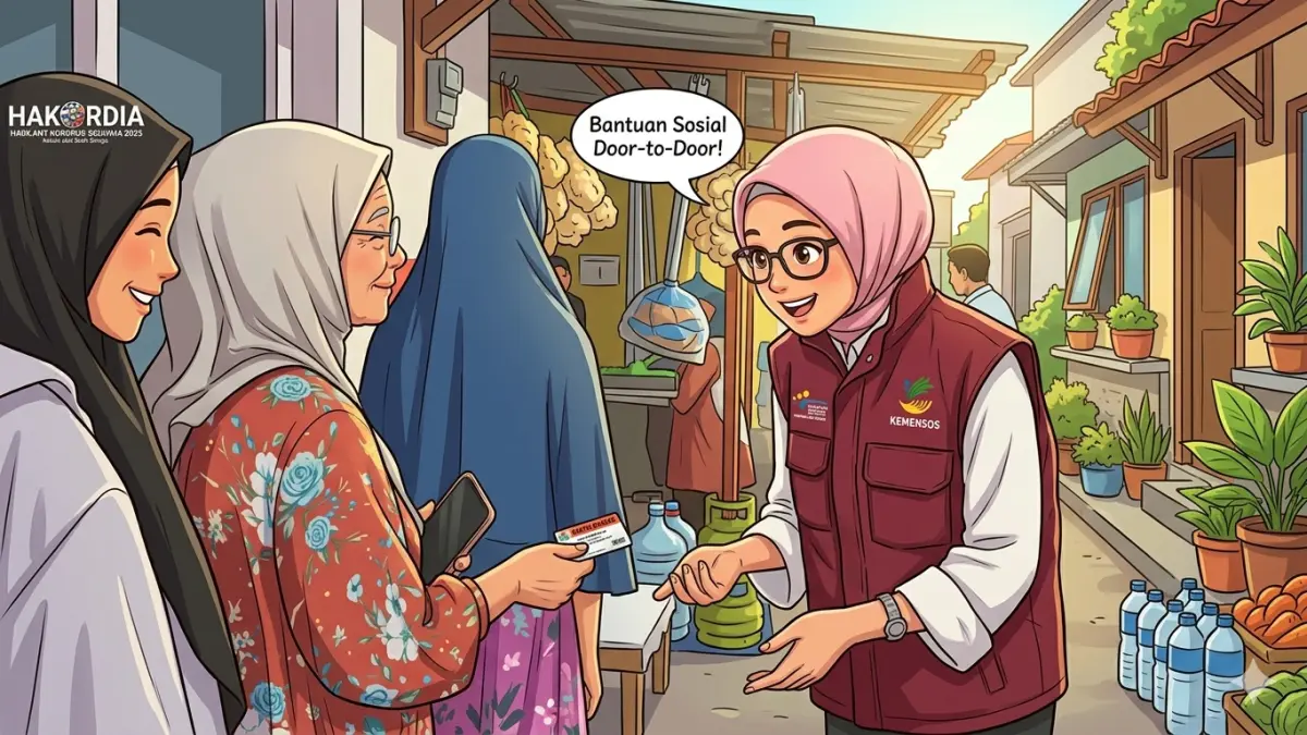 Ilustrasi pengecekan pencairan BLT Kesra. (Foto: YouTube Kemensos RI/diolah oleh Gemini AI)