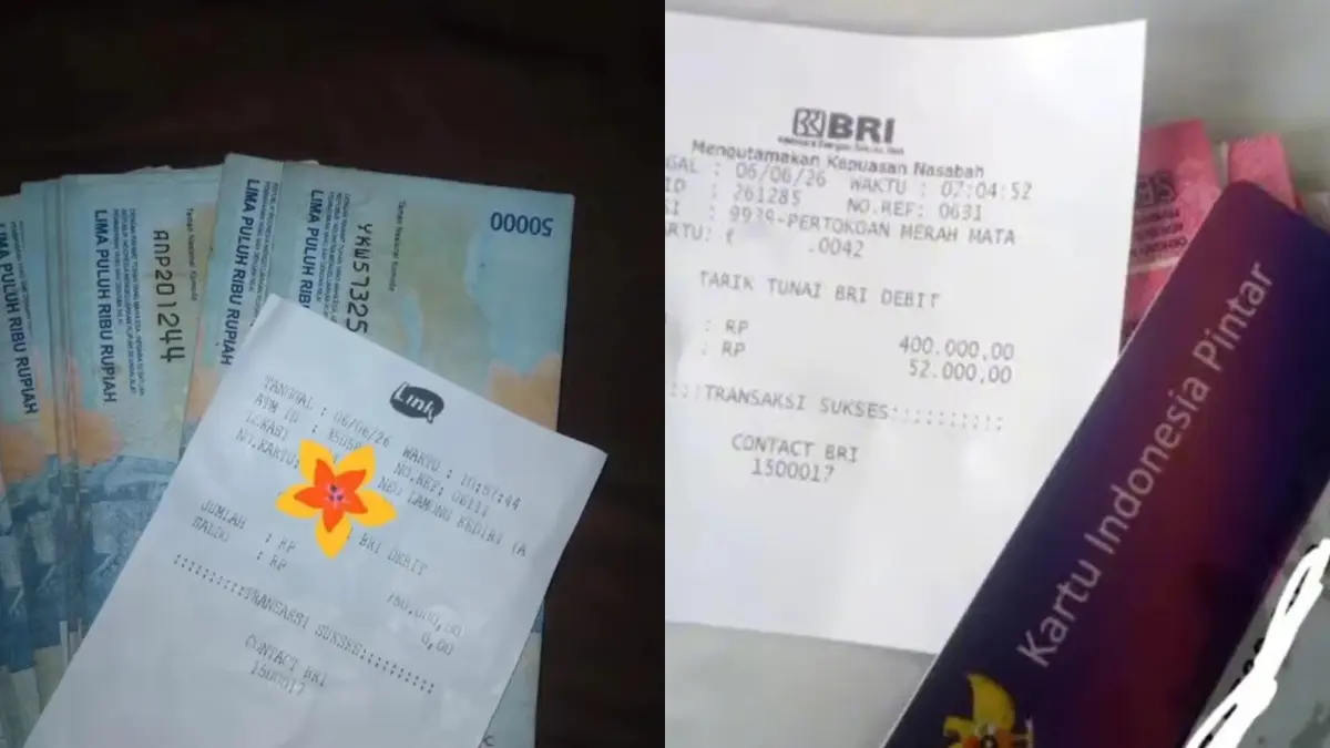 Bukti pencairan bantuan pendidikan PIP KIP. (Foto: YouTube Arfan Saputra Channel)