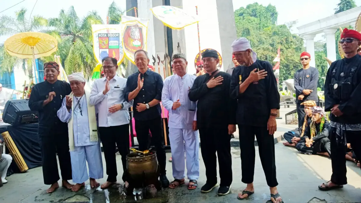 Tokoh Tionghoa Airifin Himawan saat menghadiri Babakti Tugu Kujang di Kota Bogor.(Dok. Arifin Himawan)