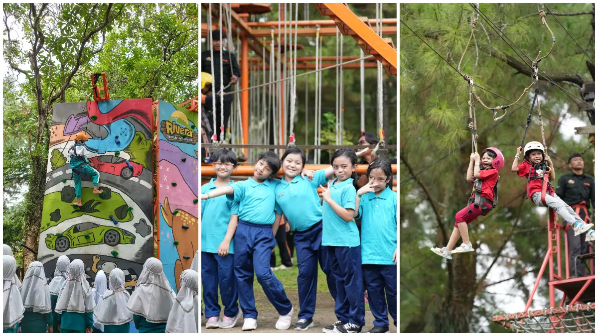 Aktivitas pengunjung di dalam area Rivera Bogor. Menyambut momen libur sekolah, Rivera menghadirkan beragam promo.