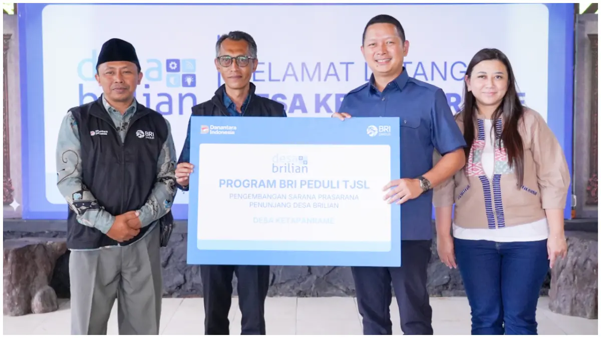 BRI menyalurkan bantuan pengembangan di Desa Ketapanrame, Kecamatan Trawas, Kabupaten Mojokerto, Jawa Timur.