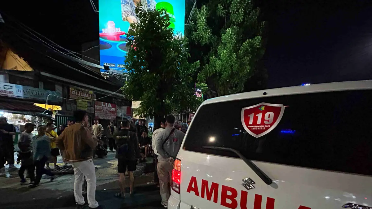 Lokasi kecelakaan motor dengan truk di simpang Jambu Dua Kota Bogor Minggu, 7 Juni 2026.(Fauzan/Radar Bogor)