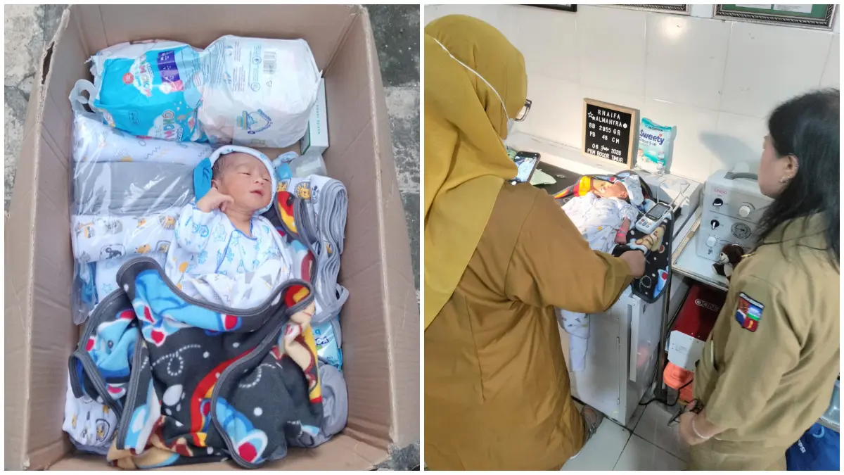 Temuan bayi laki-laki di wilayah Bantar Kemang, Kota Bogor. (Foto : Polsek Bogor Timur for Radar Bogor)