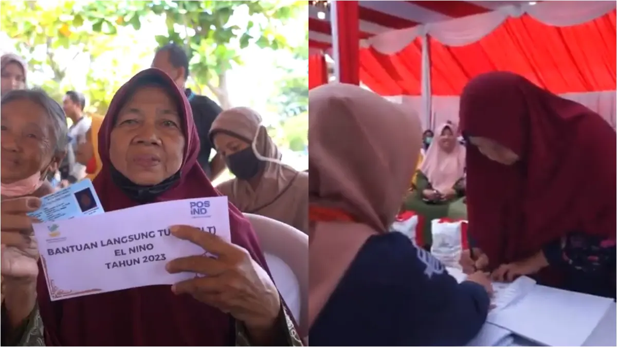 Ilustrasi KPM bansos. (Foto: YouTube PT Pos Indonesia)