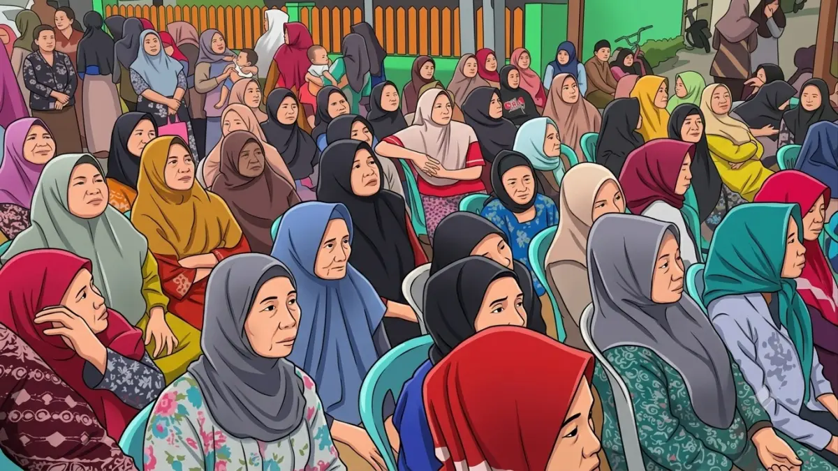 Ilustrasi penyaluran bansos ke KPM. (Foto: Instagram @kemensosri diolah oleh Gemini AI)