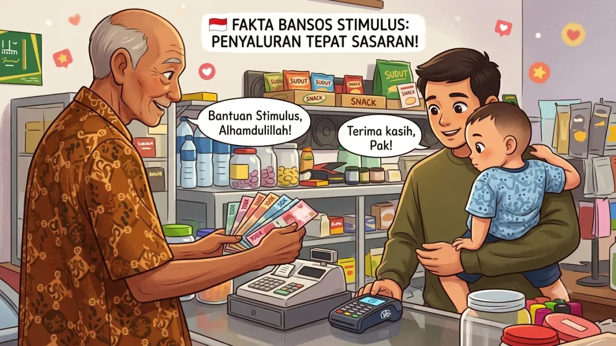 Ilustrasi pencairan susulan bansos PKH BPNT. Foto: Youtube Kemensos RI diolah oleh Gemini AI