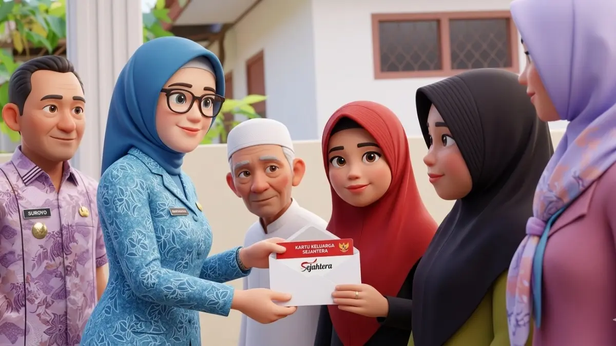 Ilustrasi Penyaluran Bansos PKH dan BPNT ke KPM. Foto: Instagram @mediacenterpemkabtulangbawang diperbarui oleh  AI