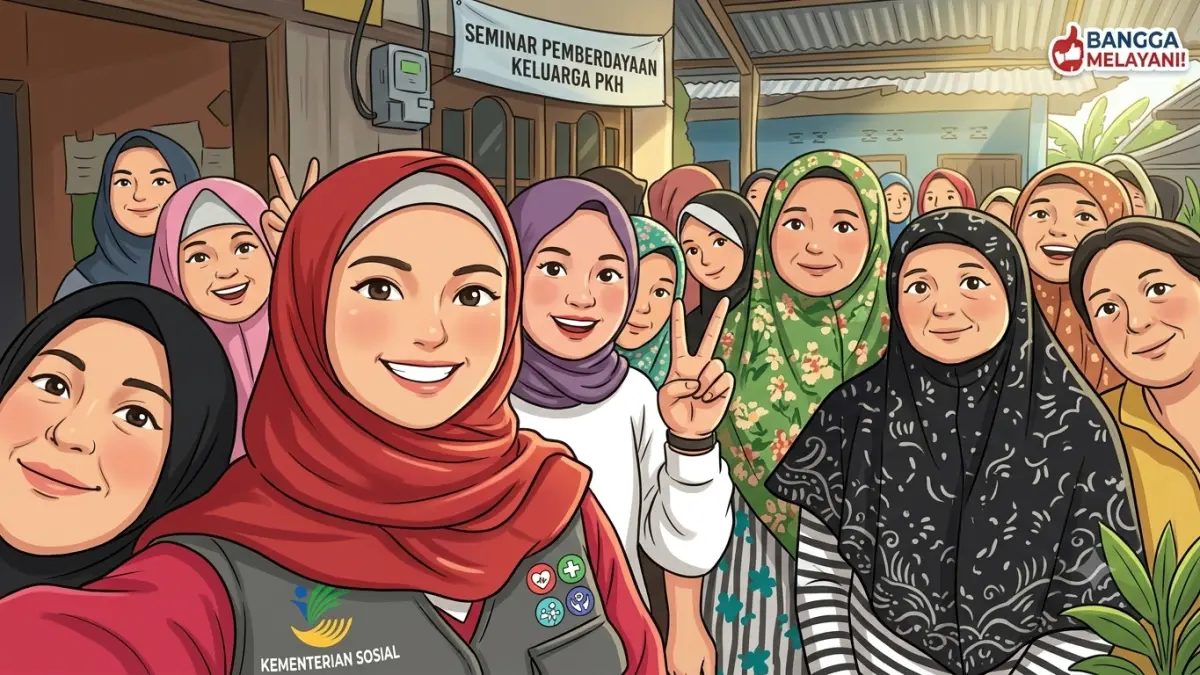 Ilustrasi PKH wilayah Bogor akhirnya bisa cairkan bansos. (Foto: Instagram @pkhbogorkab diolah oleh Gemini AI)