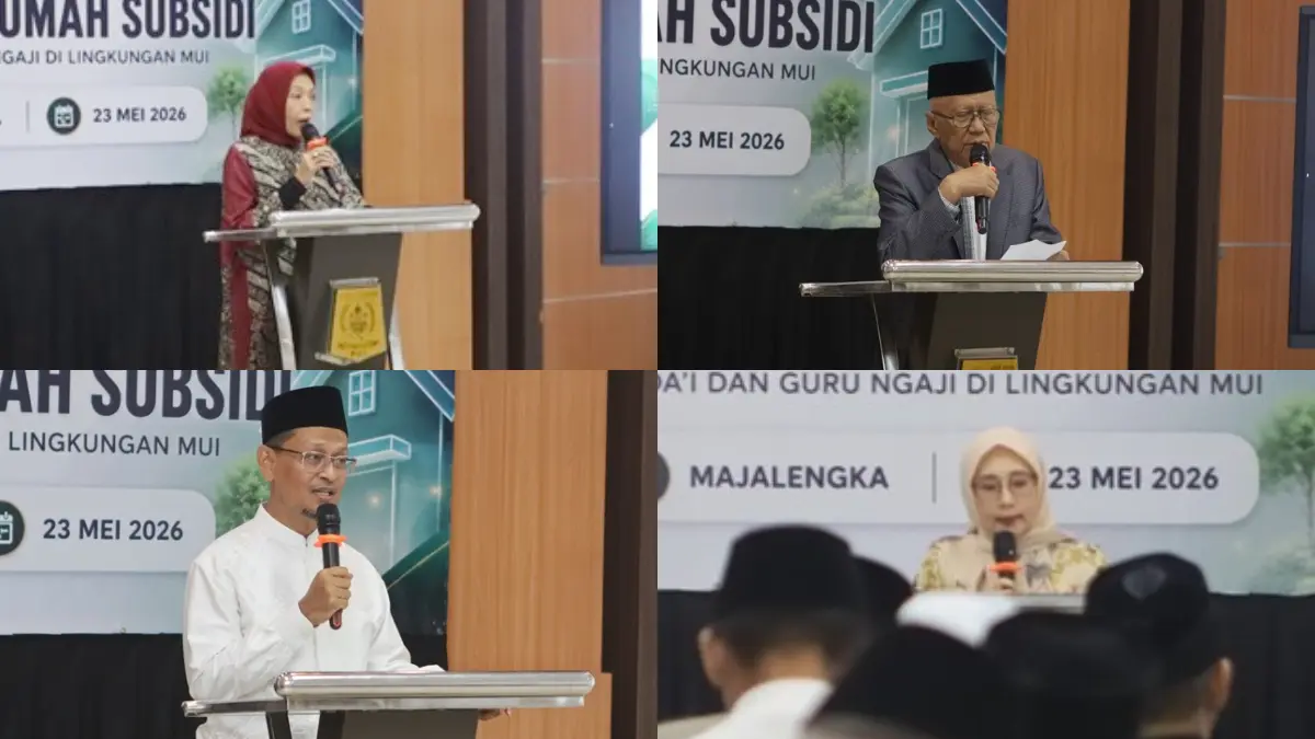 Para pemateri pada acara sosialisasi IsDF MUI terkait program filantropi dan rumah subsidi khusus Da