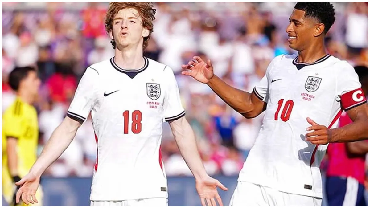 Bintang baru Barcelona Anthony Gordon tampil ciamik saat Inggris bantai Kosta Rika 3-0. (Foto : Instagram @england)