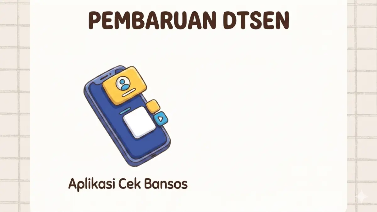 Ilustrasi pembaruan DTSEN bansos. (Foto: Youtube Kemensos RI diolah oleh Gemini AI)