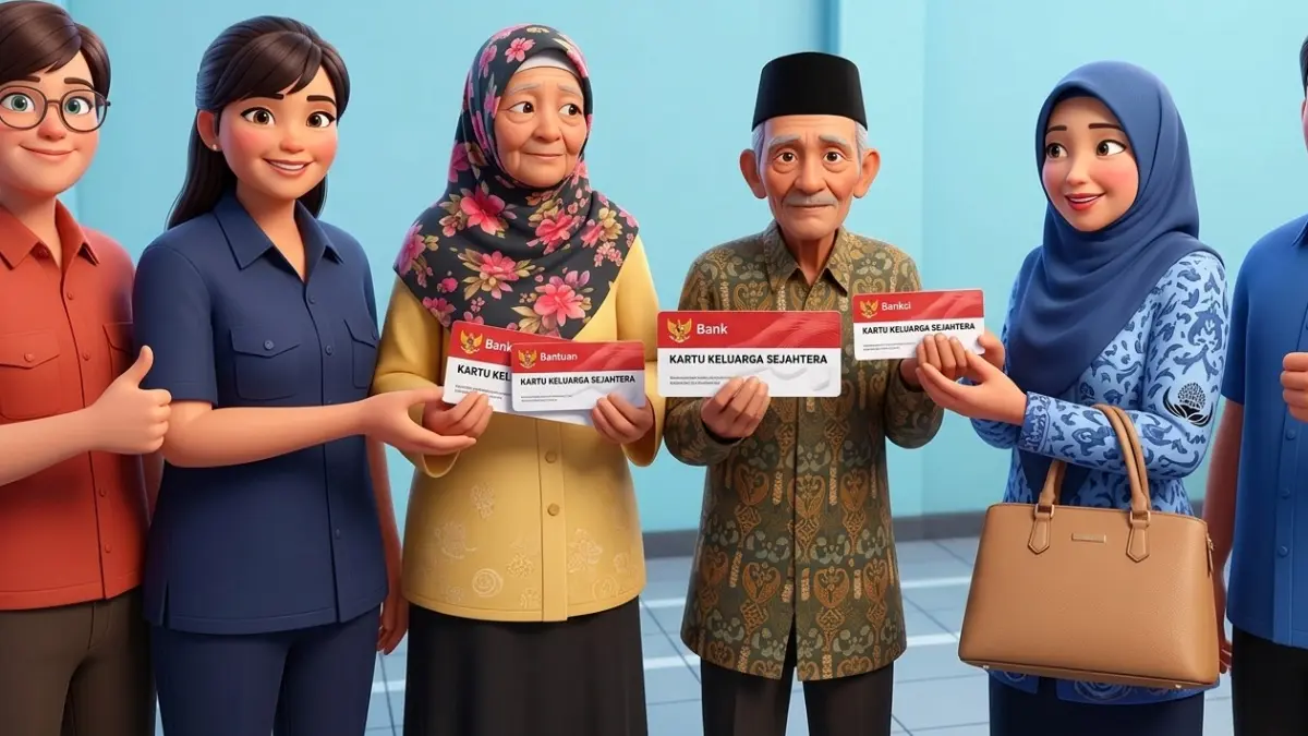 Ilustrasi penyaluran bansos PKH dan BPNT (Foto: Instagram @dinsospppa_kotamadiun diperbarui oleh AI)