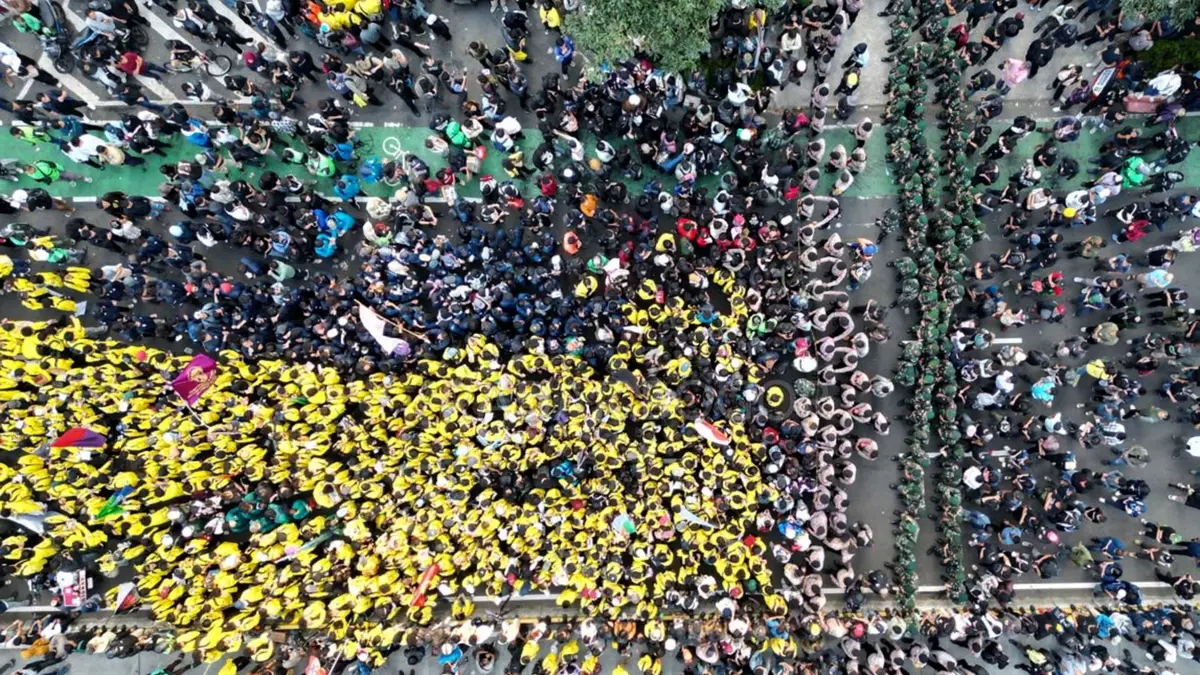 Demo Mahasiswa di Jakarta. Foto : Muhammad Azis / Radar Bogor