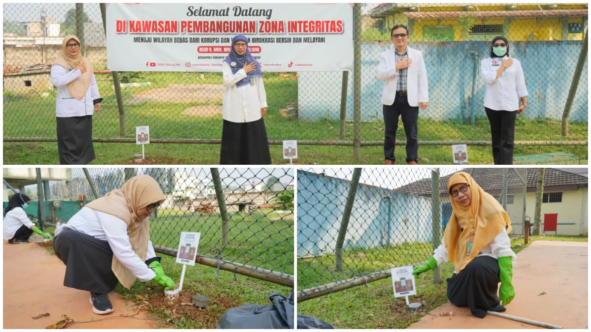 Kegiatan pengelolaan sampah organik lewat metode lubang biopori di RSUD R Moh Noh Nur.