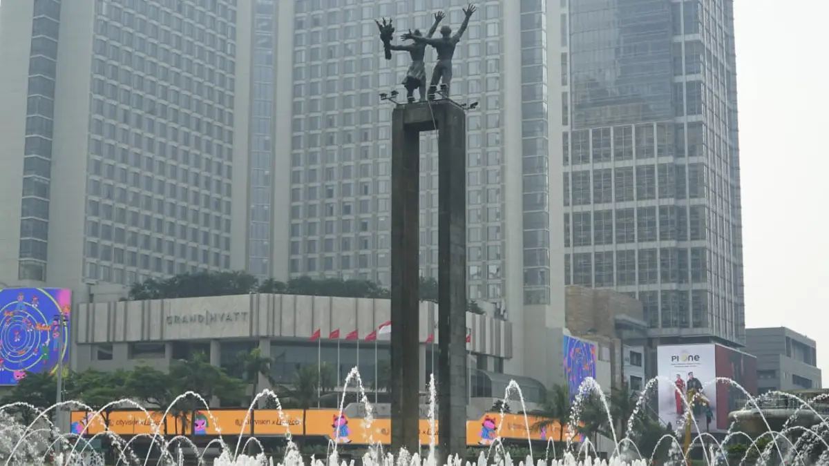 Pantauan di Bundaran HI tempat yang dijadikan demo mahasiswa UI di Jakarta. Foto: Dzikri/Radar Bogor