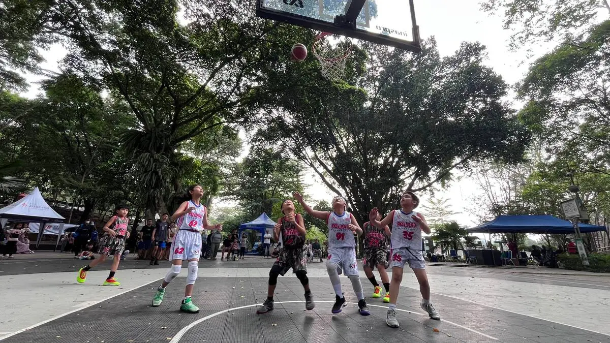 Pertandingan tim Basketball 3x3 U-11 di HJB Basketball Turnamen. Foto: Dzikri/Radar Bogor