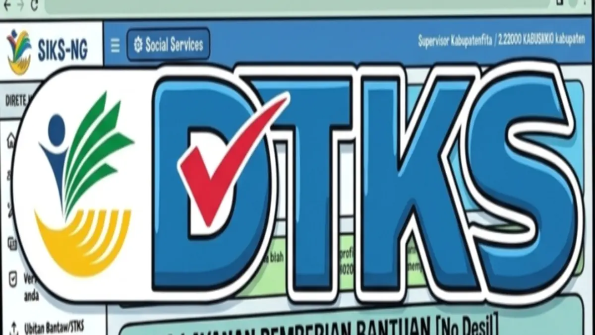Ilustrasi data DTKS penerima bansos. (Foto: Instagram @pusdatinkesos/Diolah oleh Gemini AI) 