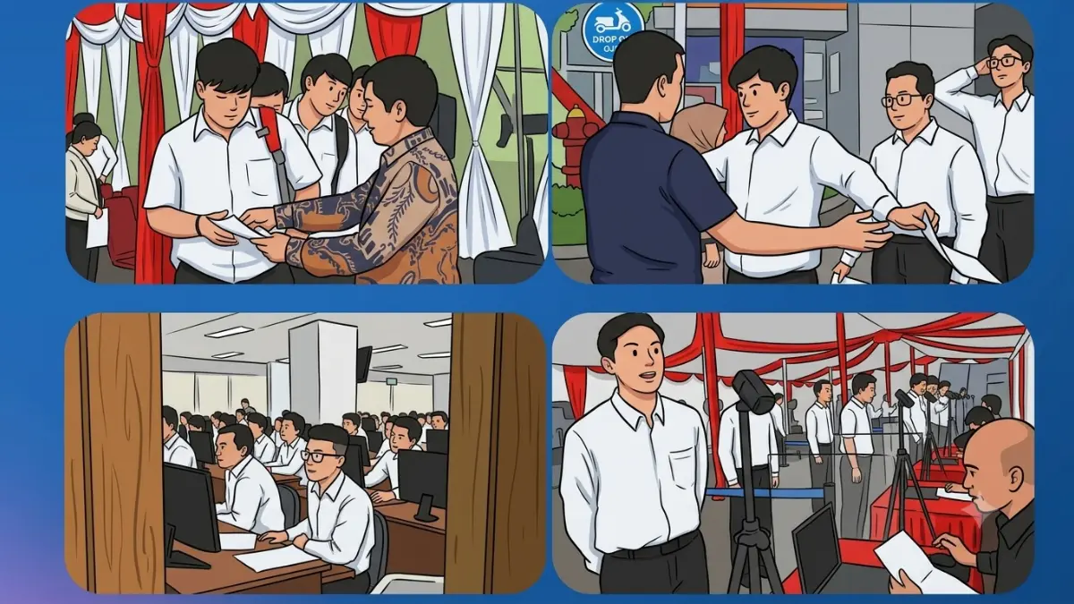Ilustrasi pelaksanaan ujian Manajer Koperasi Desa Merah Putih. (Foto: Instagram @bkngoidofficial diolah dengan Gemini AI)
