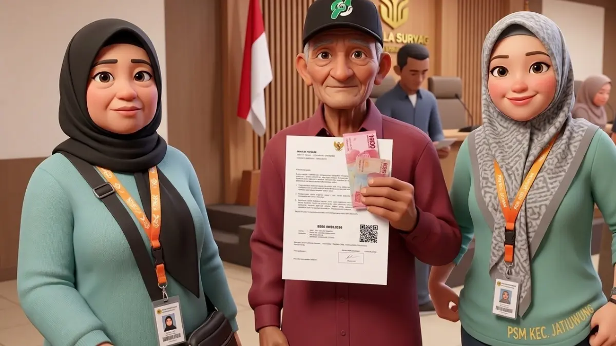 Ilustrasi Penyaluran Bansos PKH dan BPNT Tahap 2 Untuk KPM (Instagram @kecamatanjatiuwung diperbarui oleh AI)