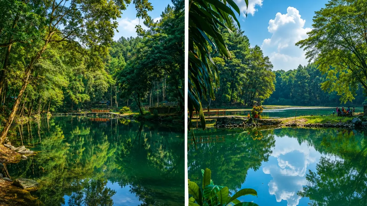 Telaga Remis, salah satu wisata alam di Cirebon. (Foto: Instagram @telagaremis.official)