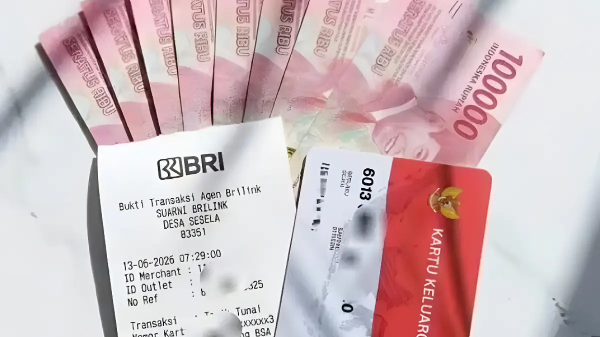Bukti bansos PKH cair. (Foto: YouTube Arfan Saputra Channel)