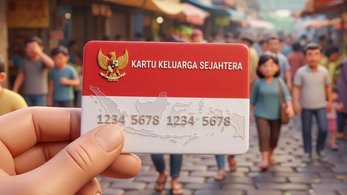 Ilustrasi kartu KKS untuk pencairan bansos PKH dan BPNT (Instagram @pemkot_bekasi diperbarui oleh Gemini AI)