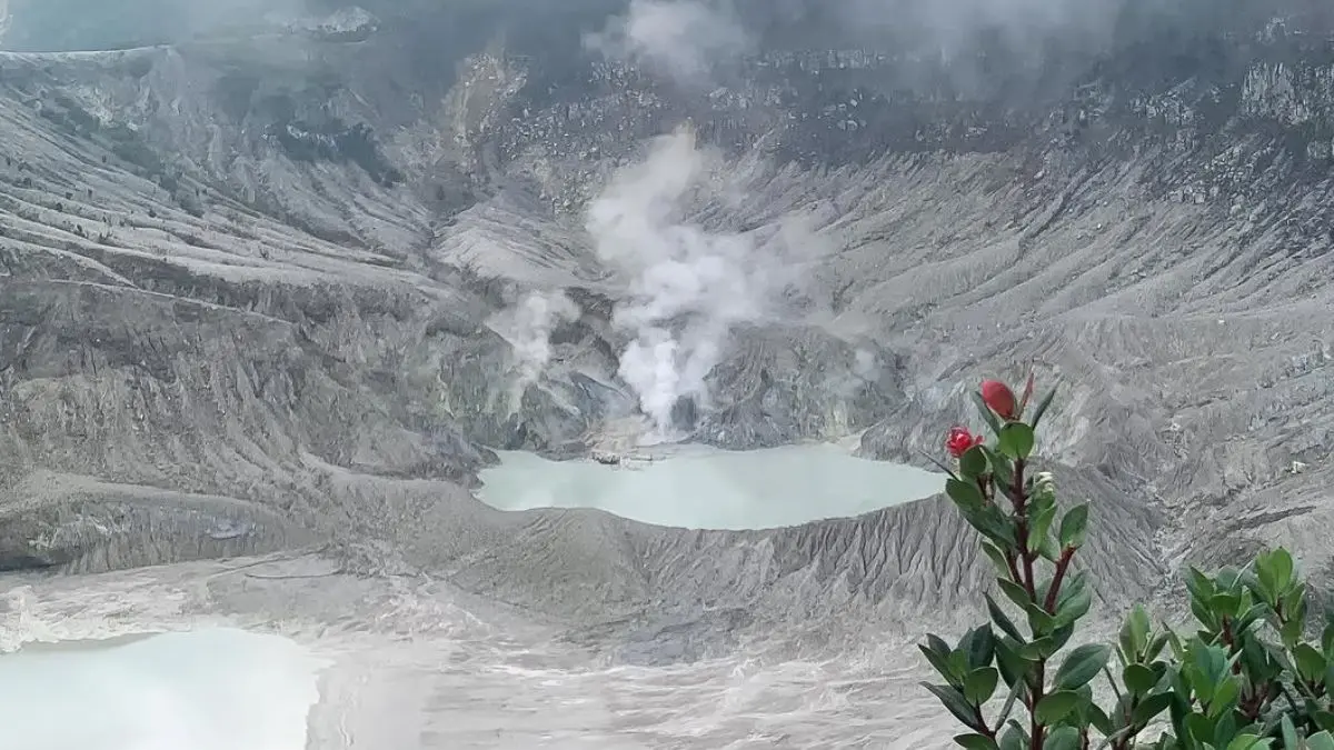 Kawah ratu Tangkuban Parahu. (Foto: Instagram @twa_tangkubanperahu)