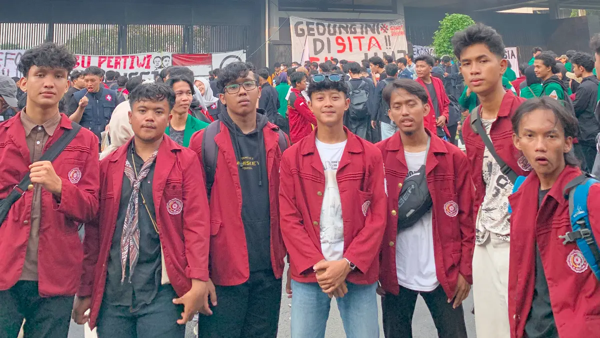Badan Eksekutif Mahasiswa Universitas Muhammadiyah Bogor Raya (BEM Umbara) turut terlibat dalam aksi di Jakarta.(Dok. BEM Umbara)