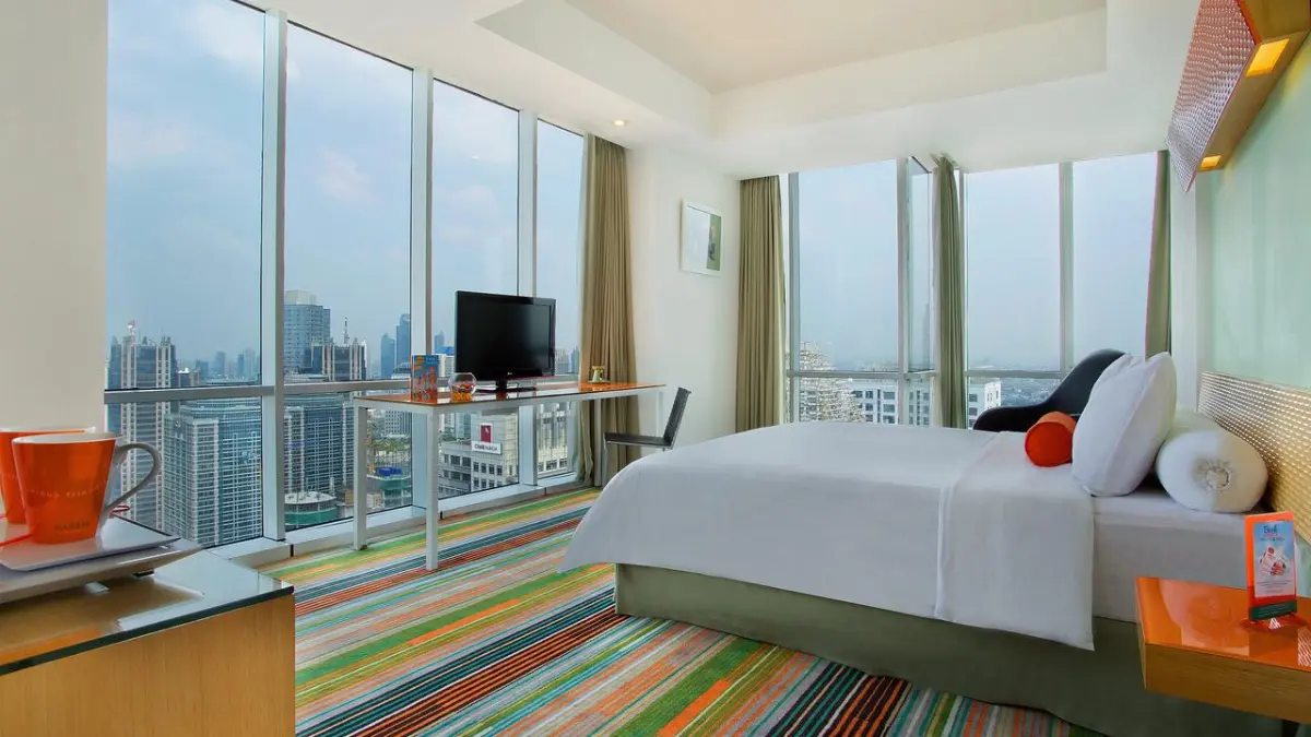 Hotel ramah anak dengan pemandangan city light Jakarta yang indah. Foto: Harris FX Sudirman