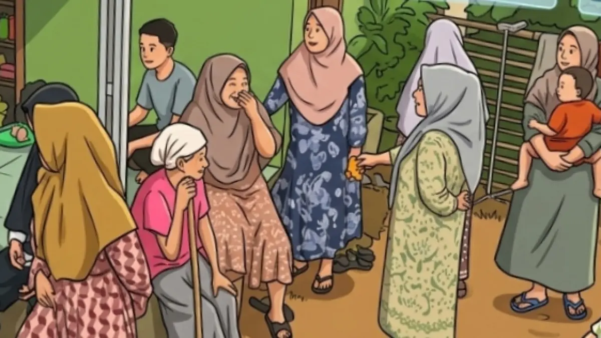 Ilustrasi KPM bansos dengan KKS baru. (Foto: YouTube Arfan Saputra Channel/Diolah oleh Gemini AI) 