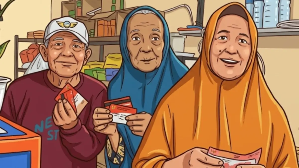 Ilustrasi pencairan bansos PKH dan BPNT Susulan Tahap 2 (YouTube Kemensos RI/diolah oleh Gemini AI)
