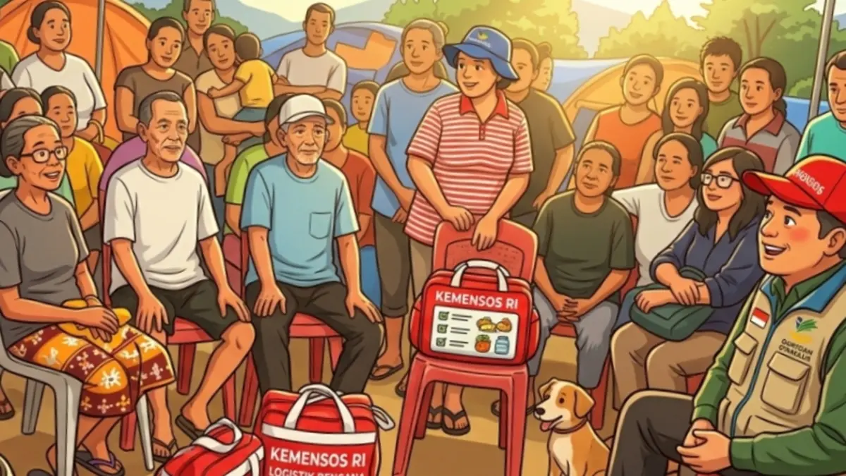 Ilustrasi penyaluran bansos (Instagram @linjamsos_ke/diolah oleh Gemini AI)
